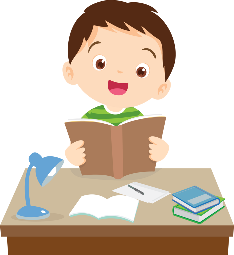 Focused student reviewing notes before a big test png