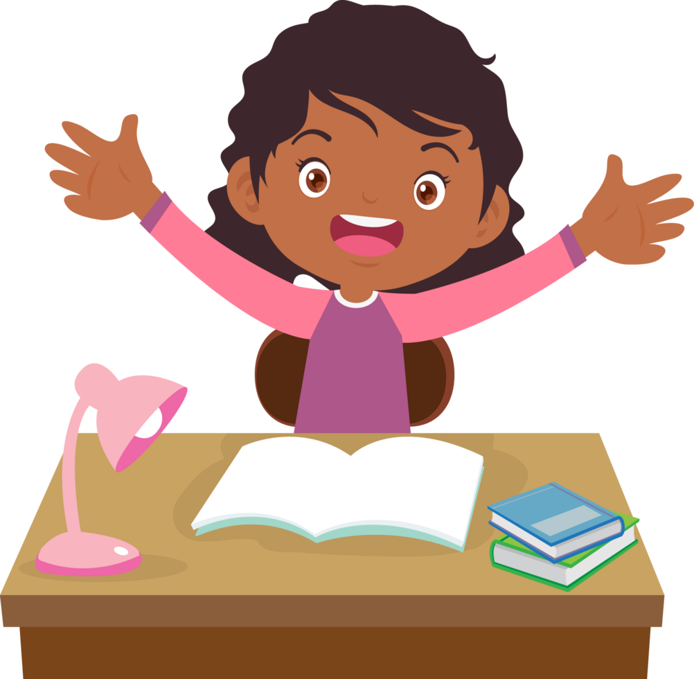 Cheerful kids studying together, sharing knowledge and ideas png