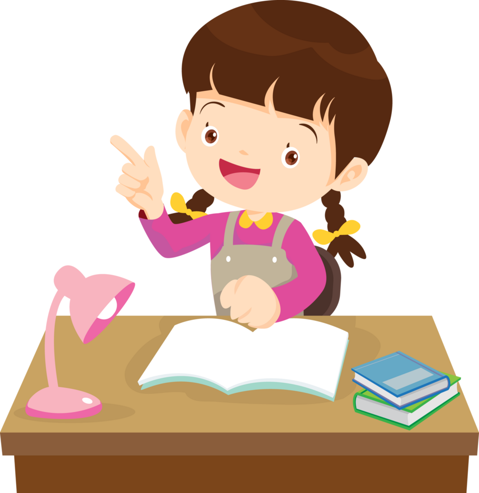 Happy kid learning and discovering new ideas in school png