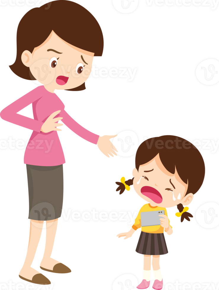 Parents regretting introducing their child to mobile games too early png