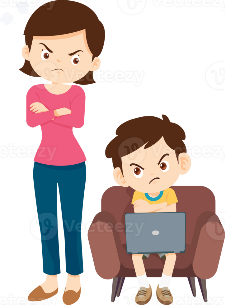 Parents regretting giving their child unlimited screen time png