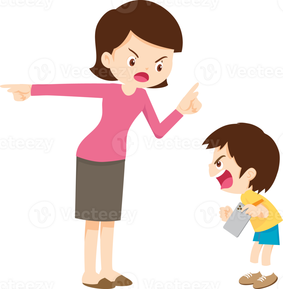 Young boy throwing a tantrum when his parents confiscate his phone png