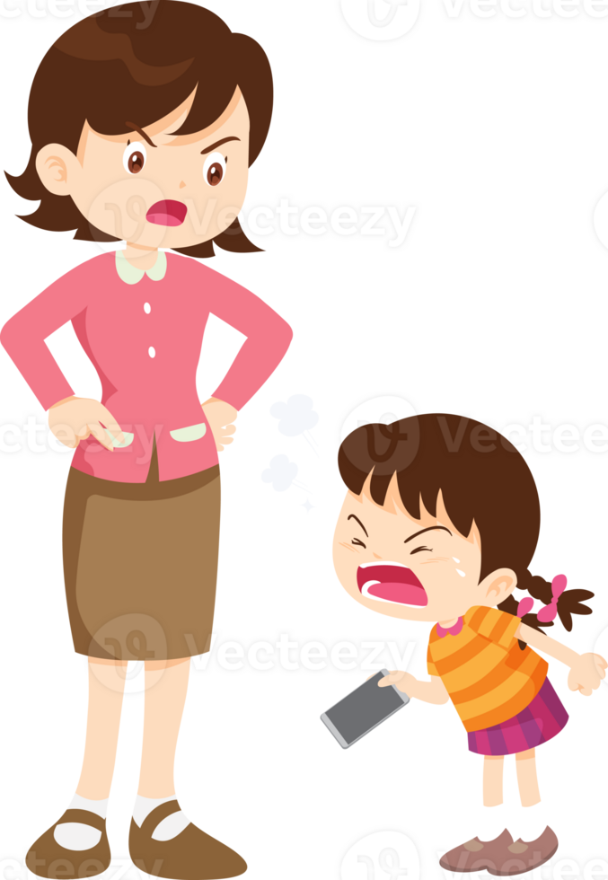 Daughter becomes aggressive and irritable due to mobile phone addiction png