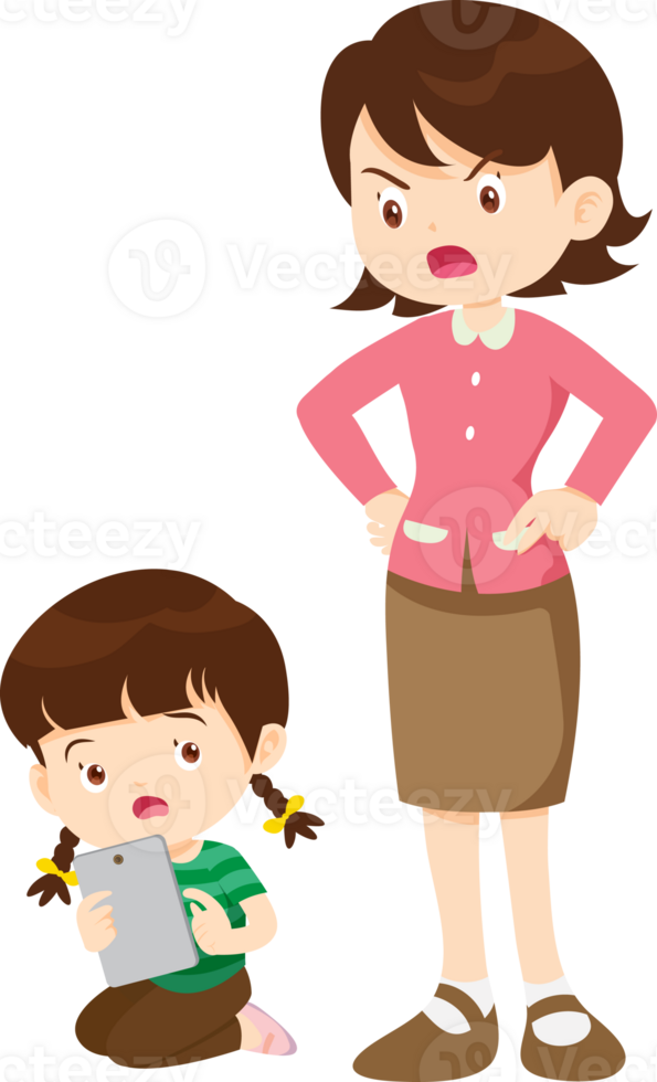 Parents seeking ways to reduce their child smartphone dependency png