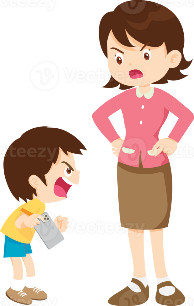 Child getting defensive when parents question their screen usage png