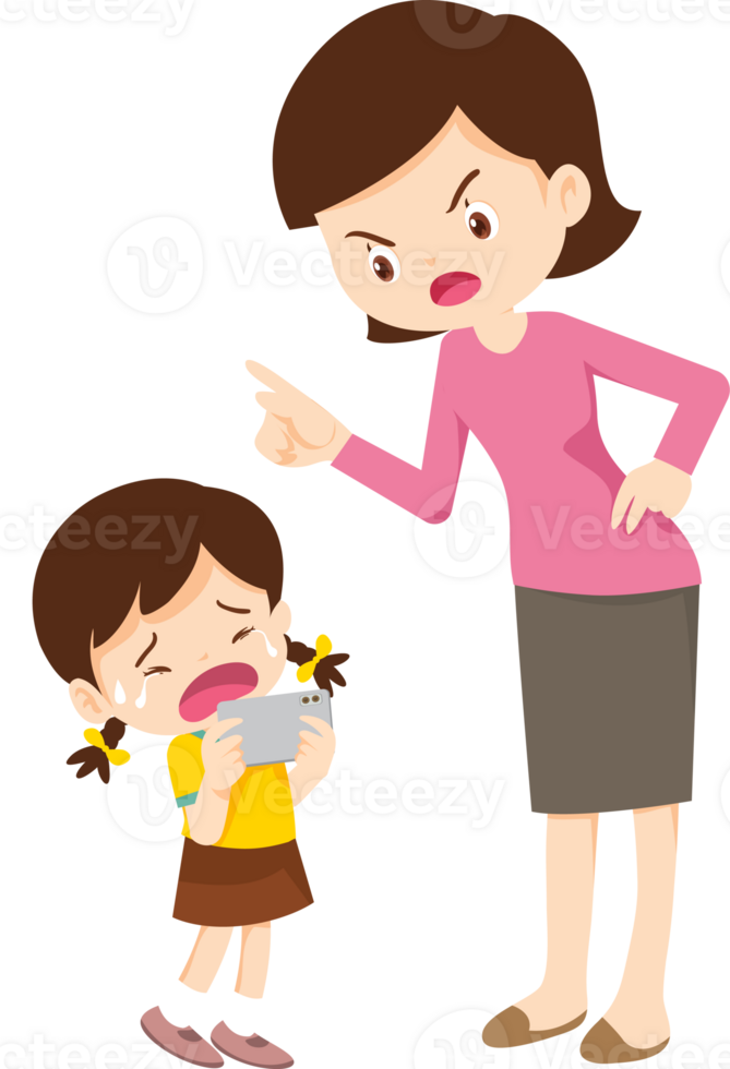 Mother feeling hopeless as her child refuses to engage in family activities png