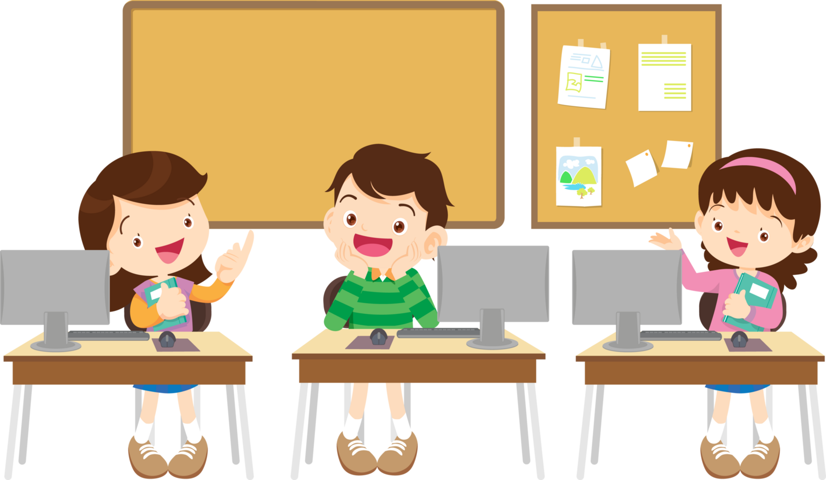 Young learners practicing spelling with a digital quiz png