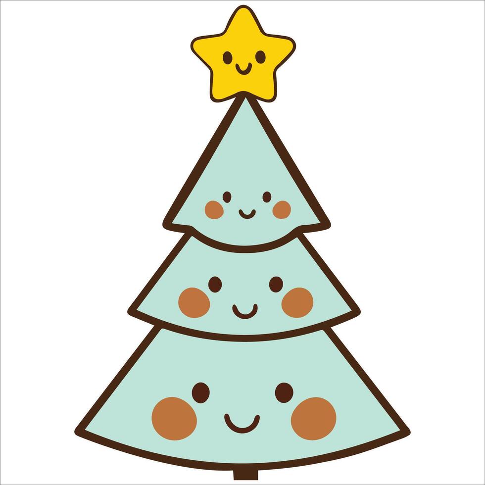 Happy Tree for the Holidays Illustration vector