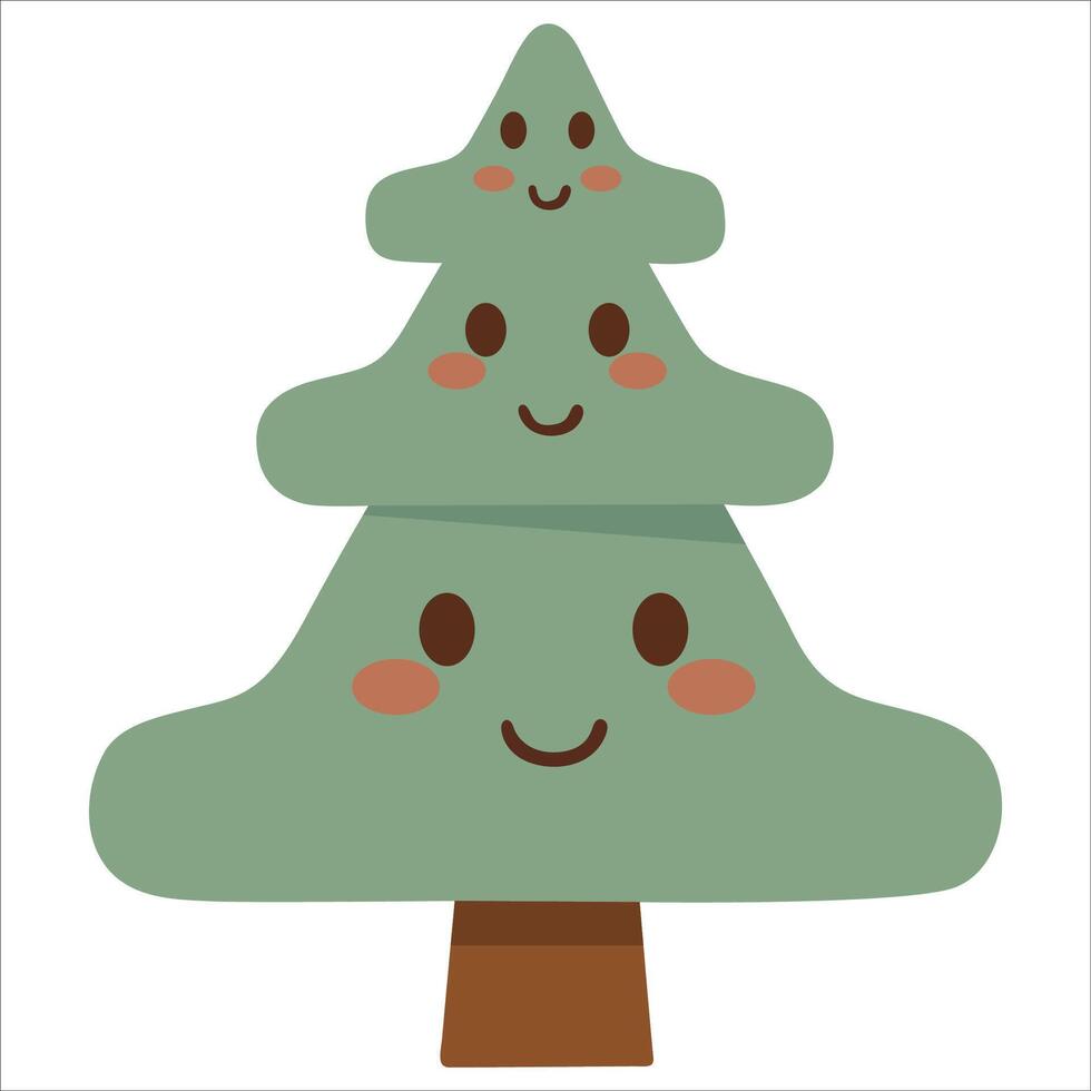 Joyful Christmas Tree Illustration vector
