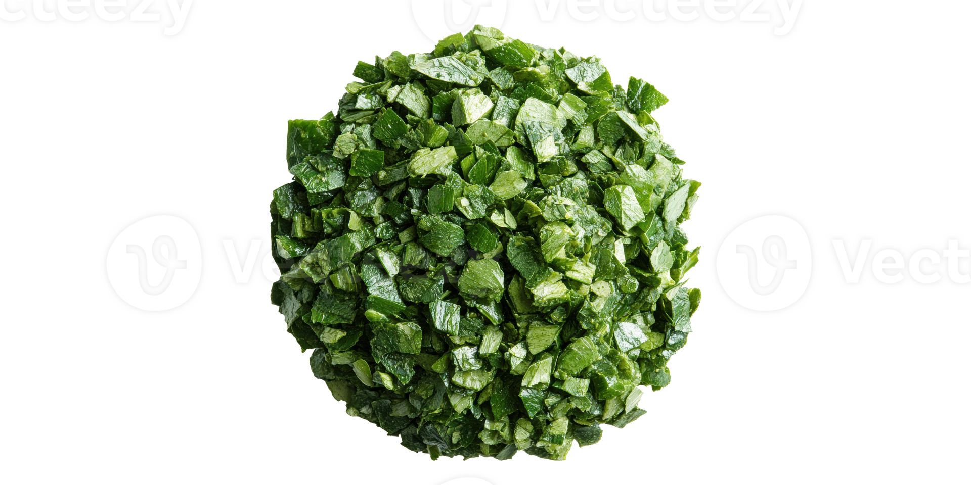 Pile of green crystals isolated on transparent background png