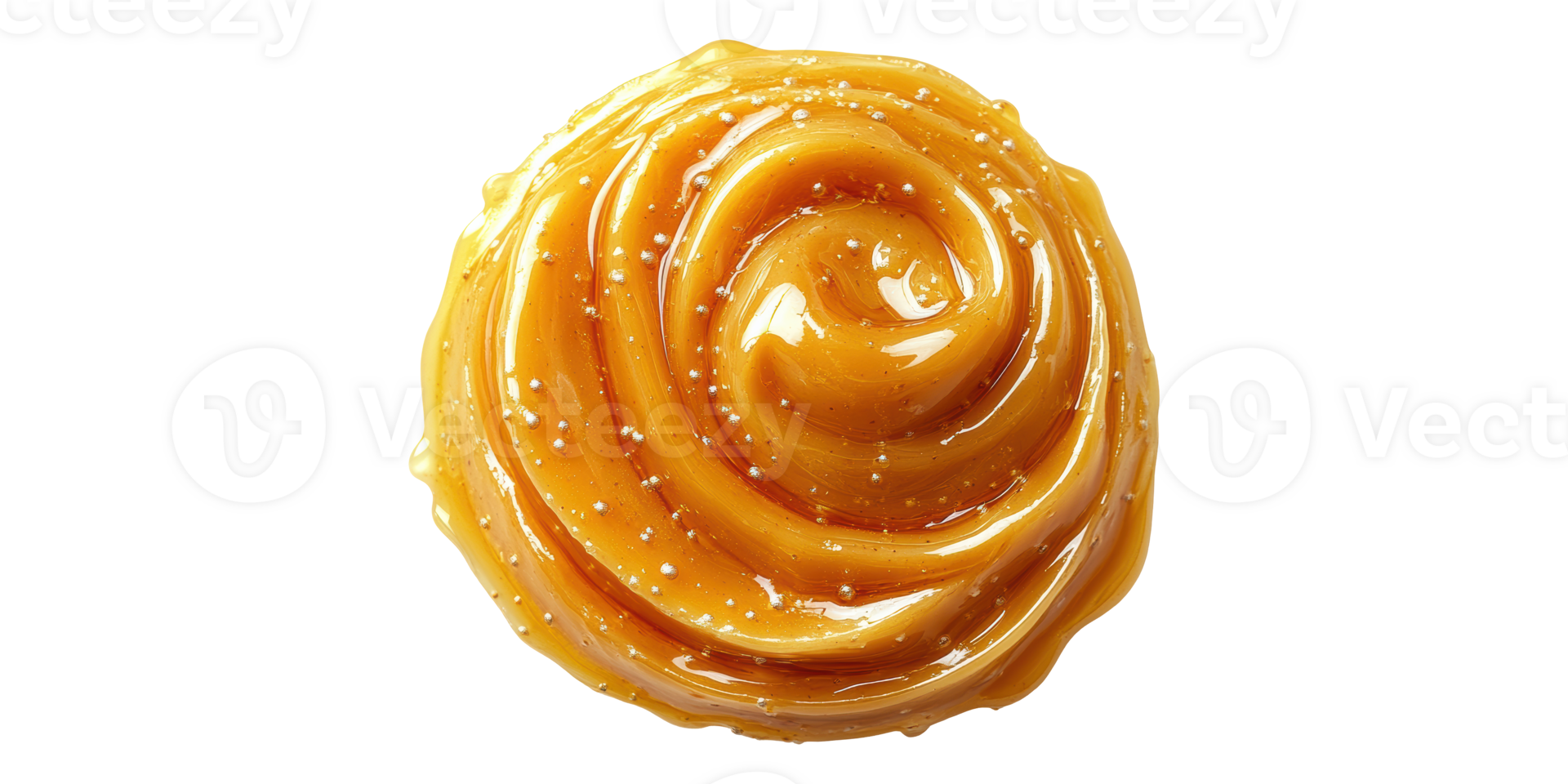 Caramel swirl with sea salt sprinkles isolated on transparent background png