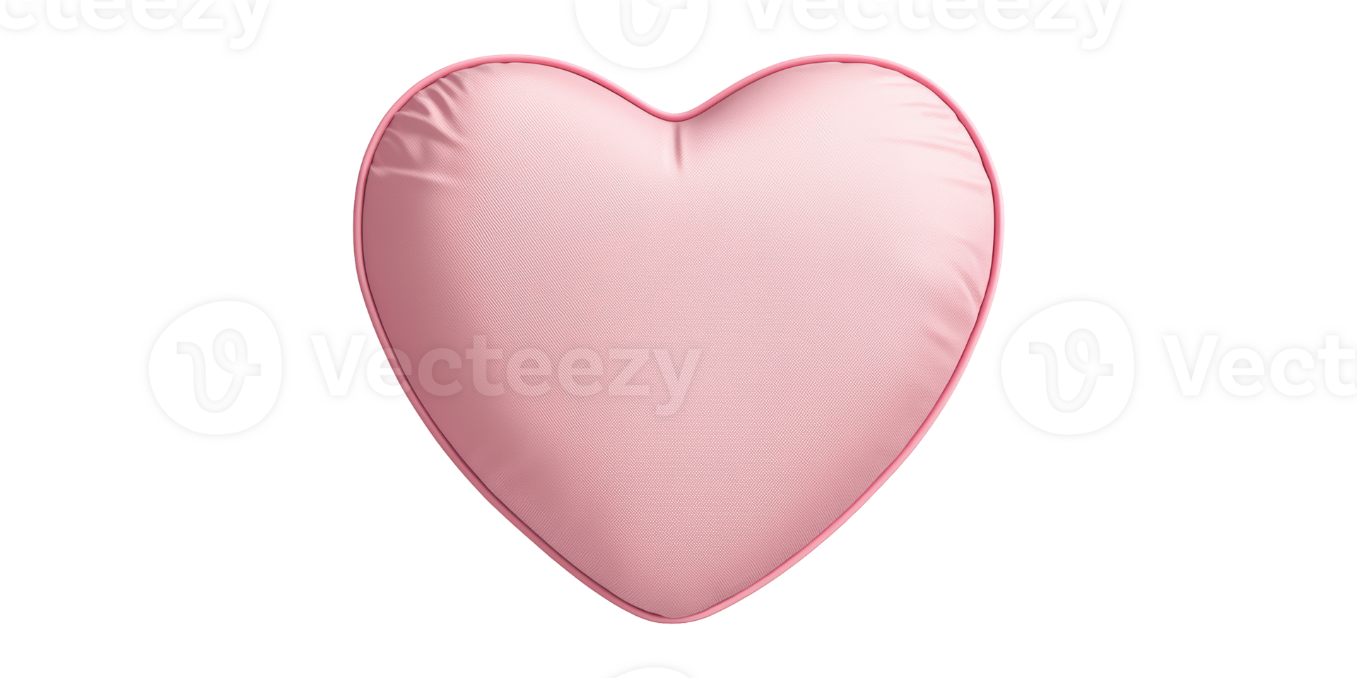 Heart-shaped pink pillow isolated on transparent background png