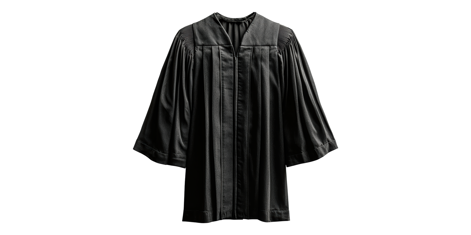 Black graduation gown isolated on transparent background png