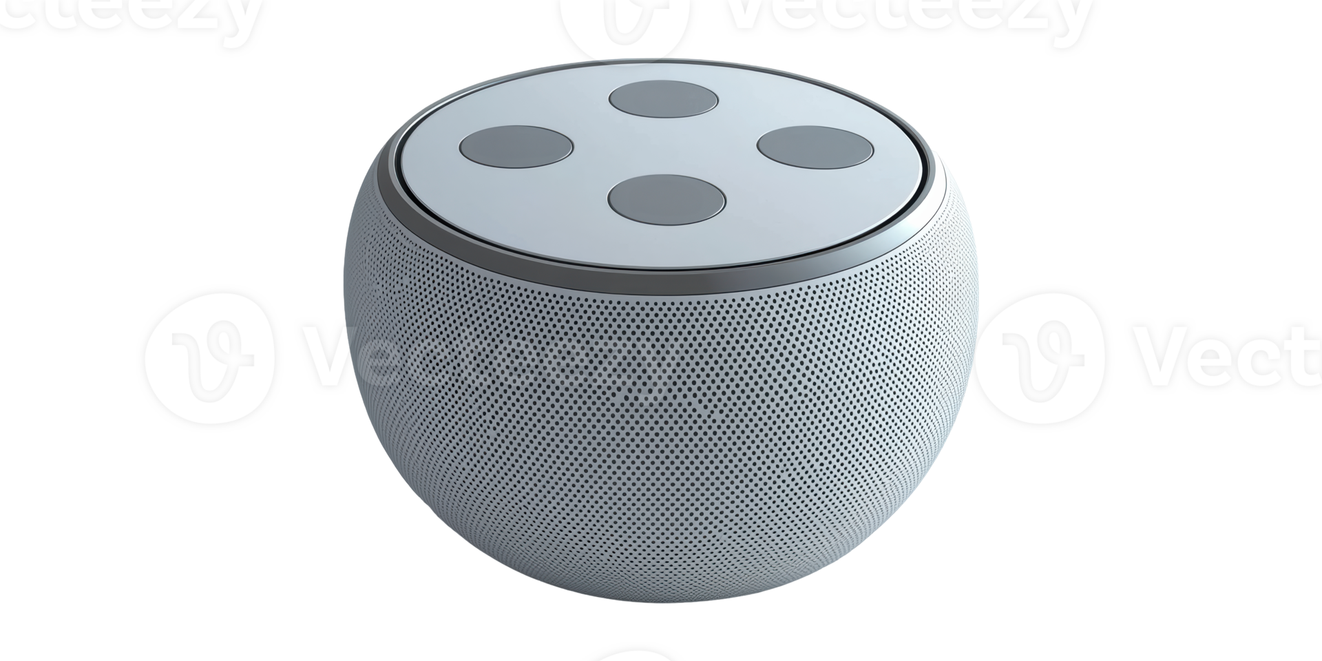 Stylish wireless speaker with circular design isolated on transparent background png