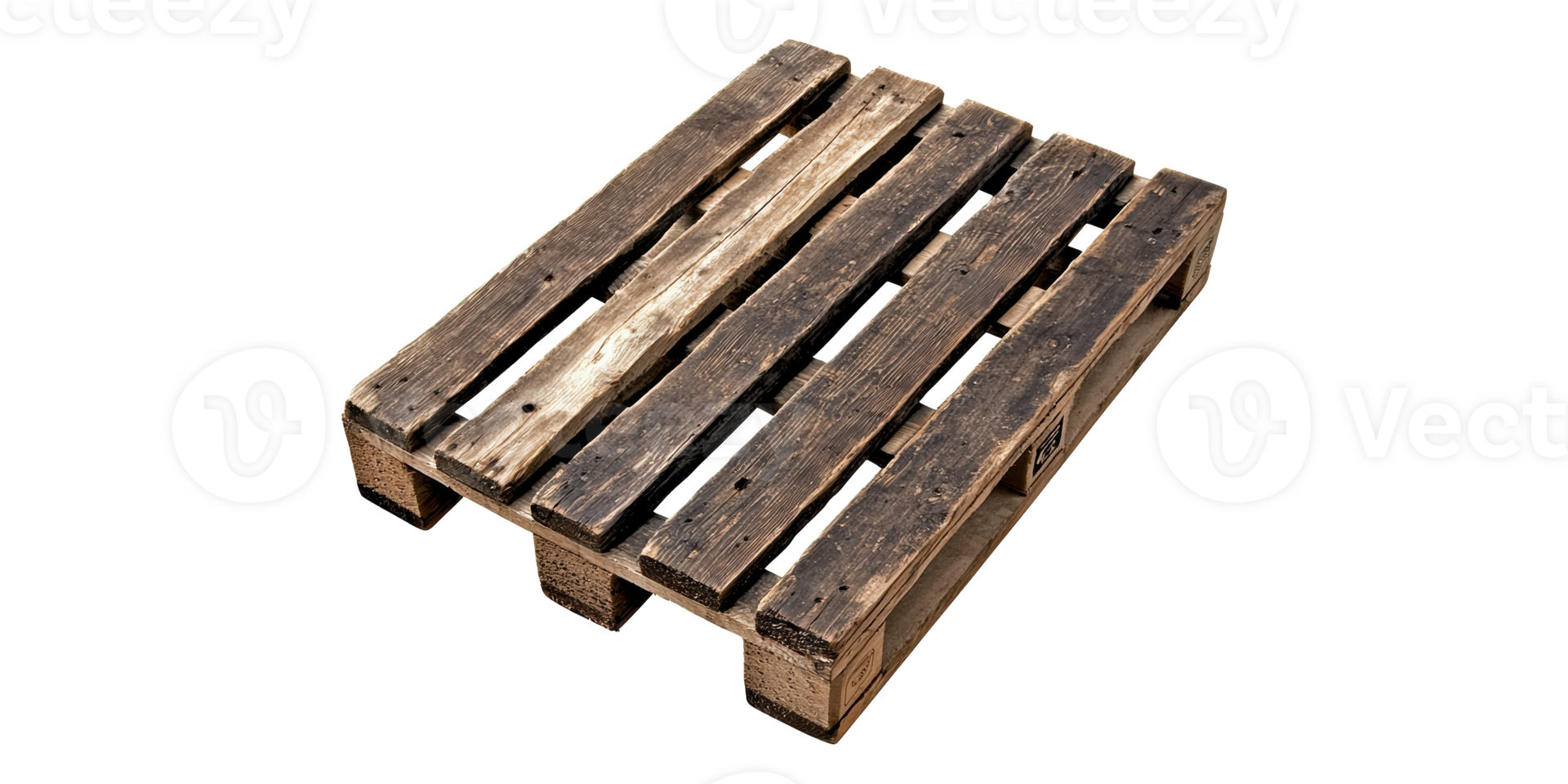 Wooden shipping pallet isolated on transparent background png