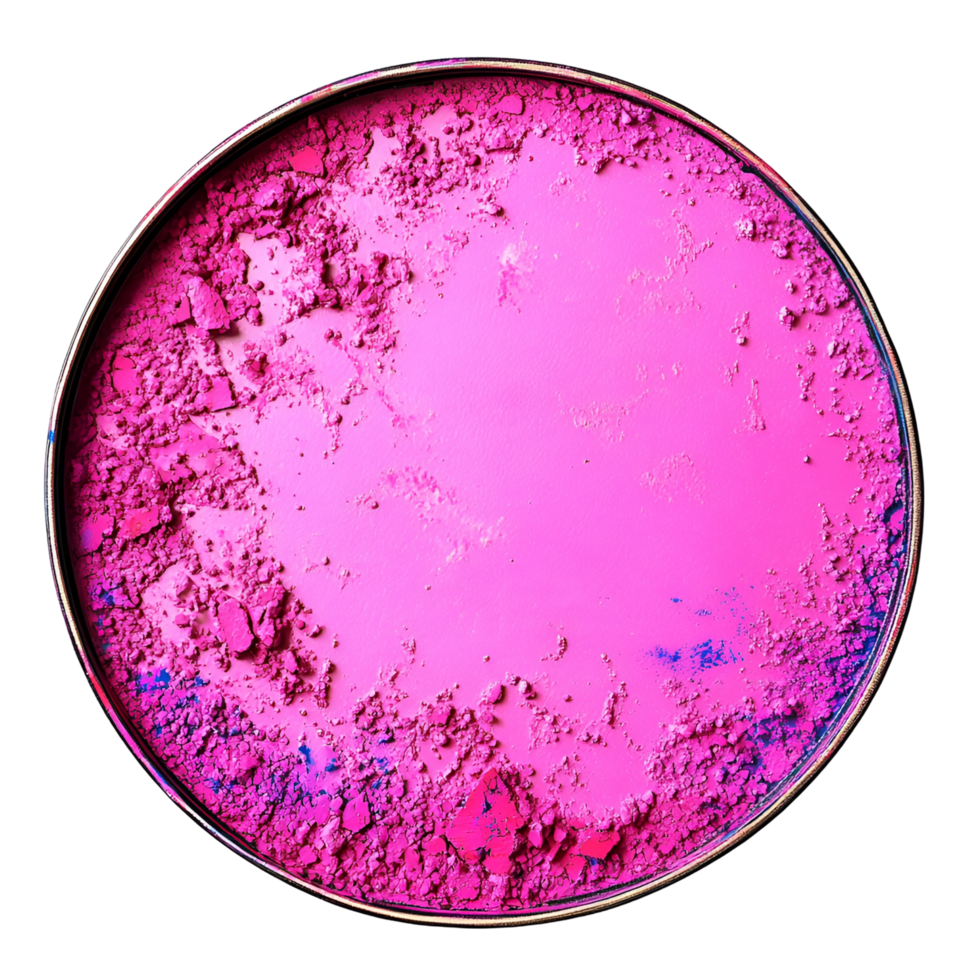 pink and blue powder in a circular bowl transparent background. png