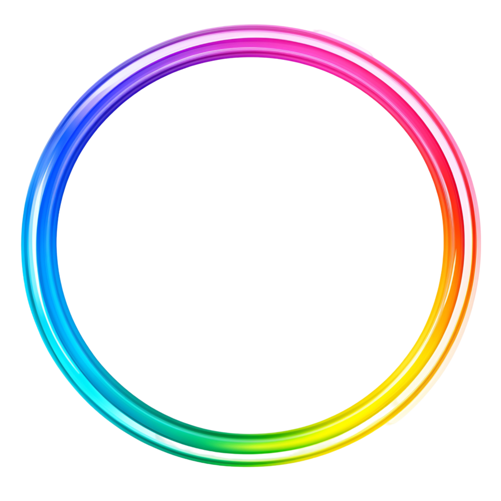 a rainbow circle on transparent background png