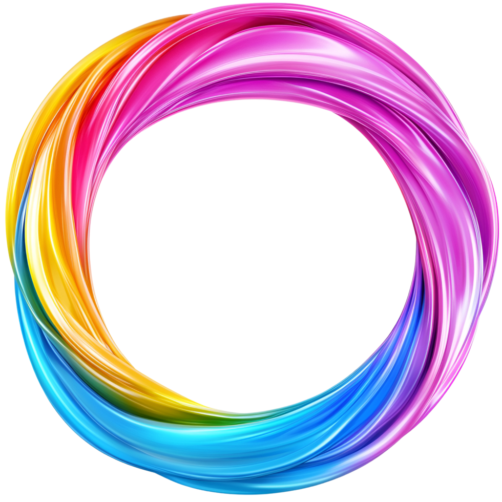 a colorful rainbow swirl on a transparent background png