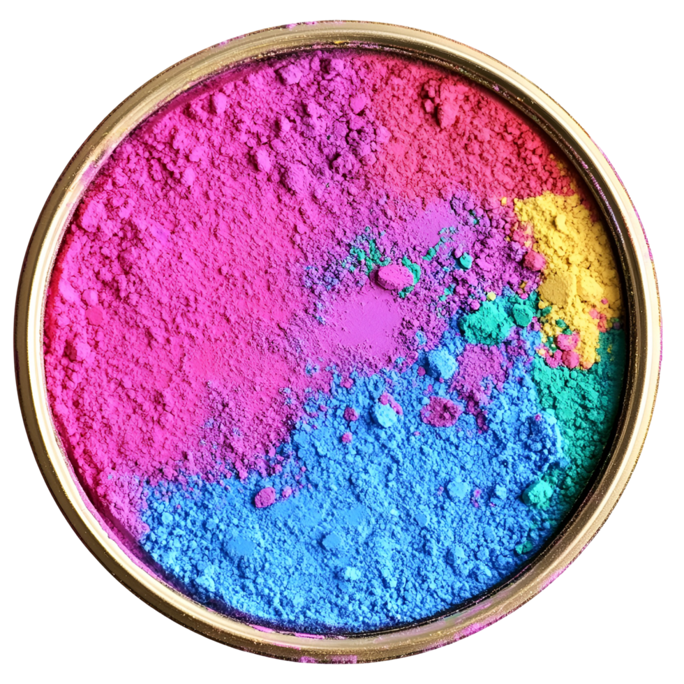 a colorful powder in transparent background png