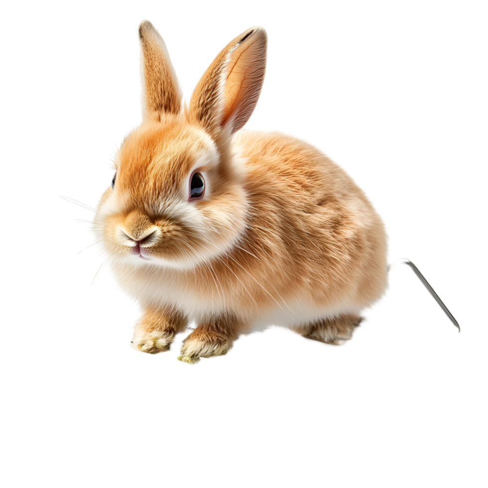 a small brown rabbit on a transparent background png
