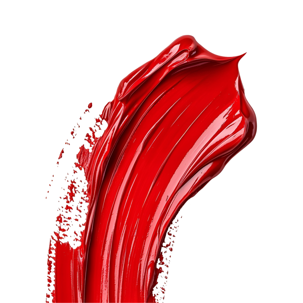 red liquid paint on transparent background png