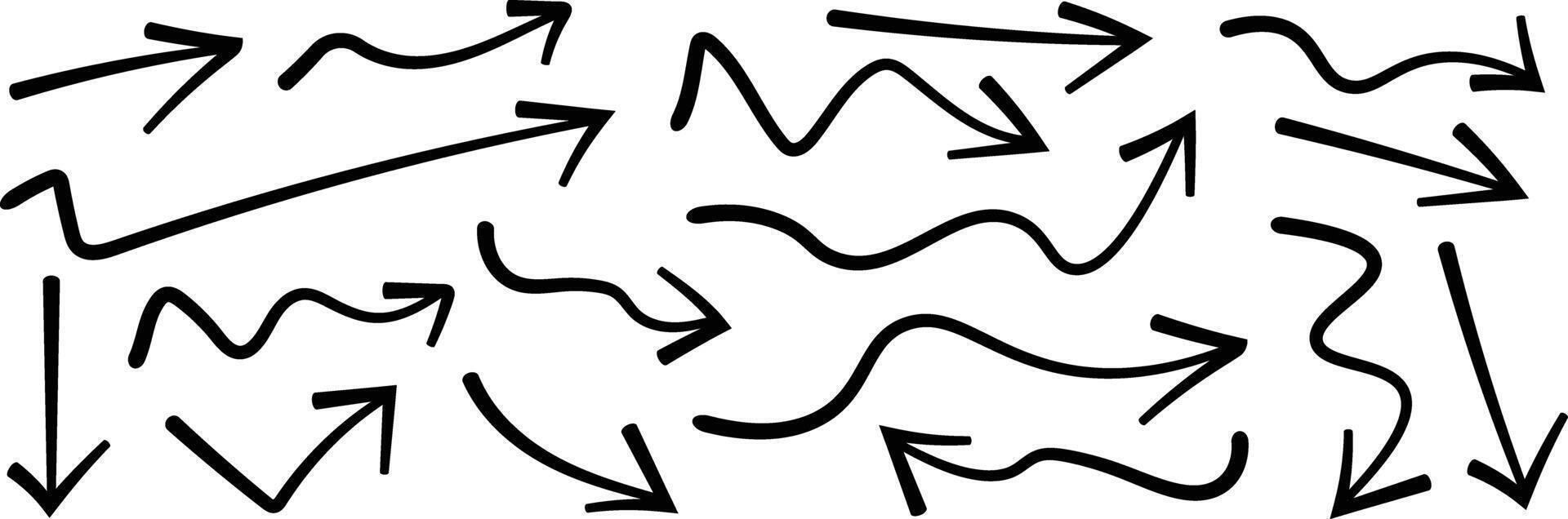 Arrow icon set. Arrow. Collection different arrow signs. Black arrows icons. Different arrow direction symbols vector