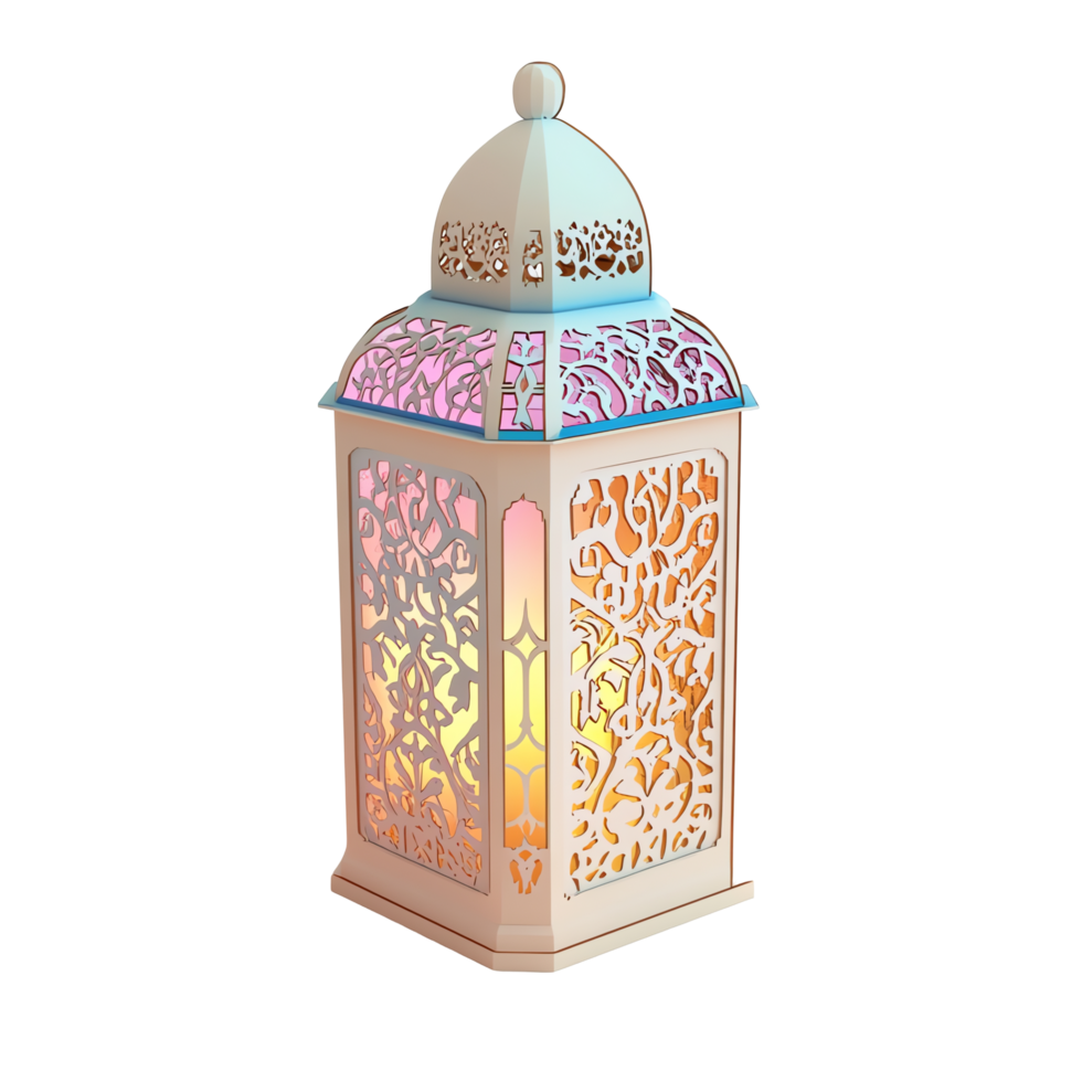 Intricate Lantern Design Illuminated Cutouts Create Festive Ambiance for Celebration png