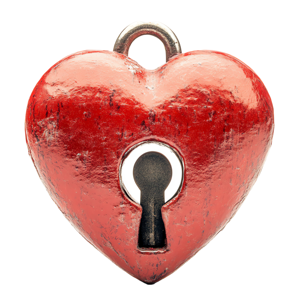 Heart-Shaped Lock A Symbol of Sealed Love and Hidden Secrets, Unveiling Mysteries of the Heart's Core png