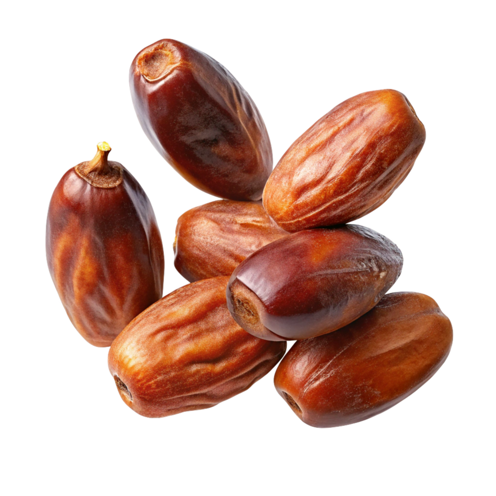 Flying date fruits in mid-air for healthy concepts png