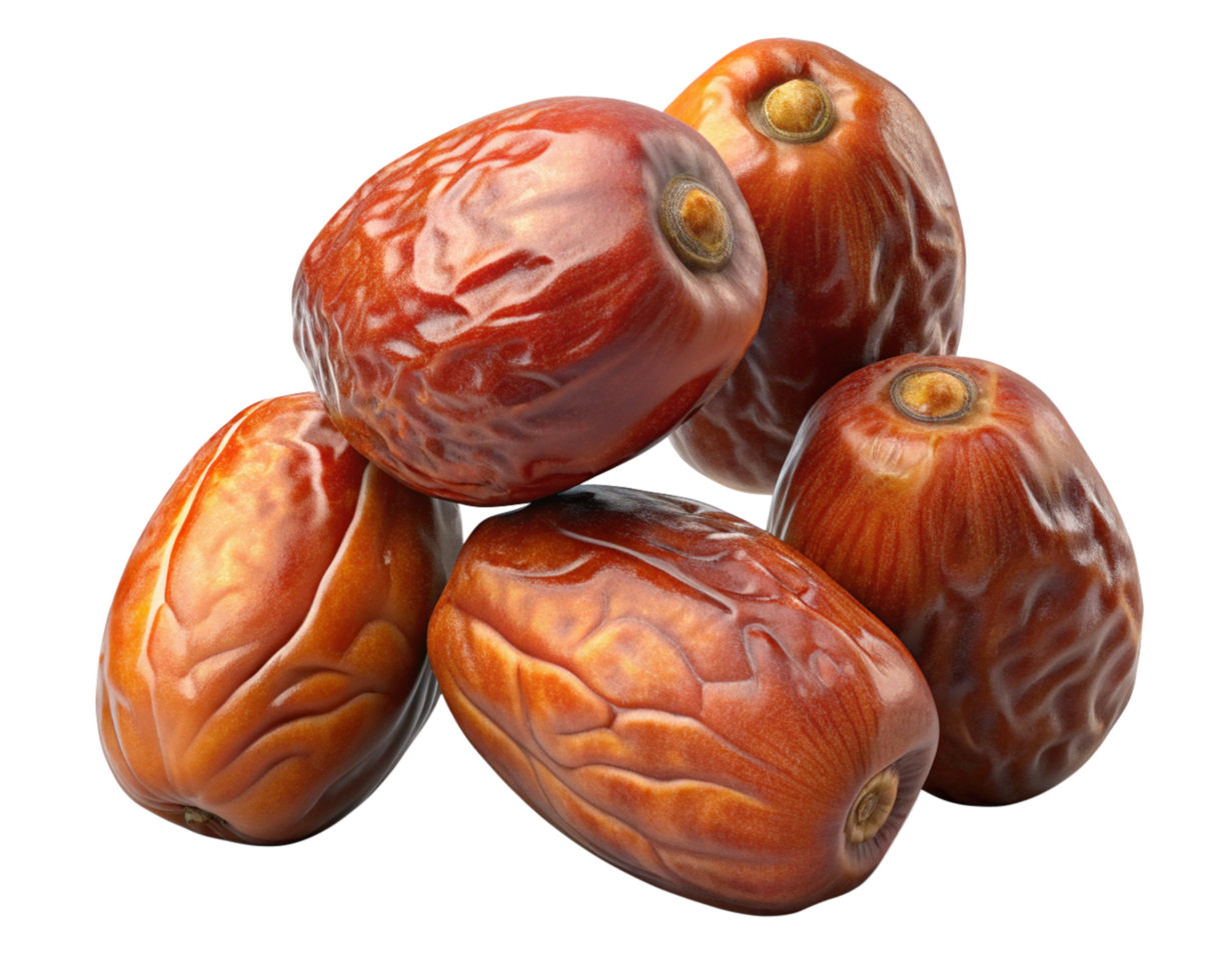 Flying date fruits in elegant and clean motion png