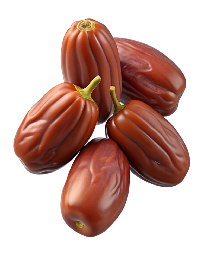 Vibrant flying date fruits isolated for design use png