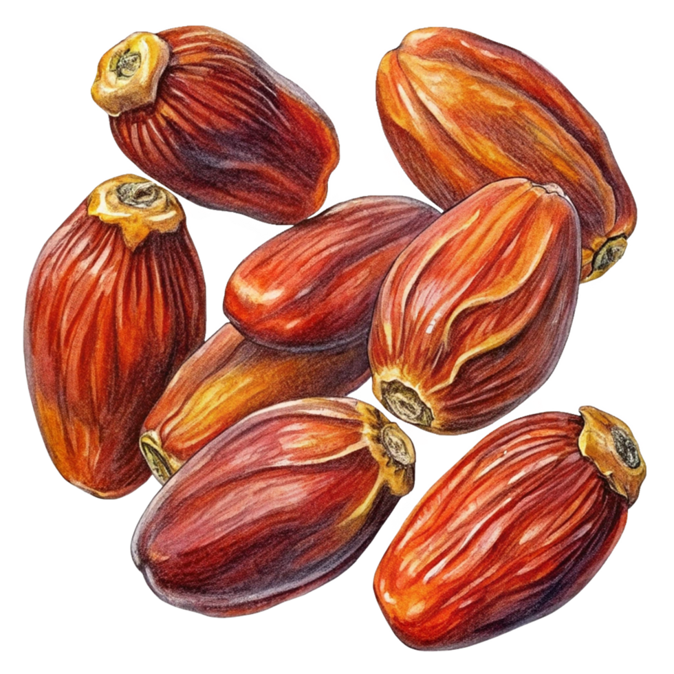 Artistic flying date fruits in a studio setting png