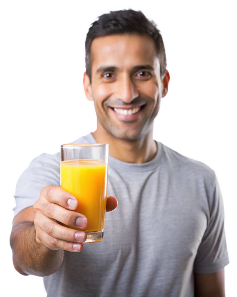 Young man enjoying a glass of fresh juice png