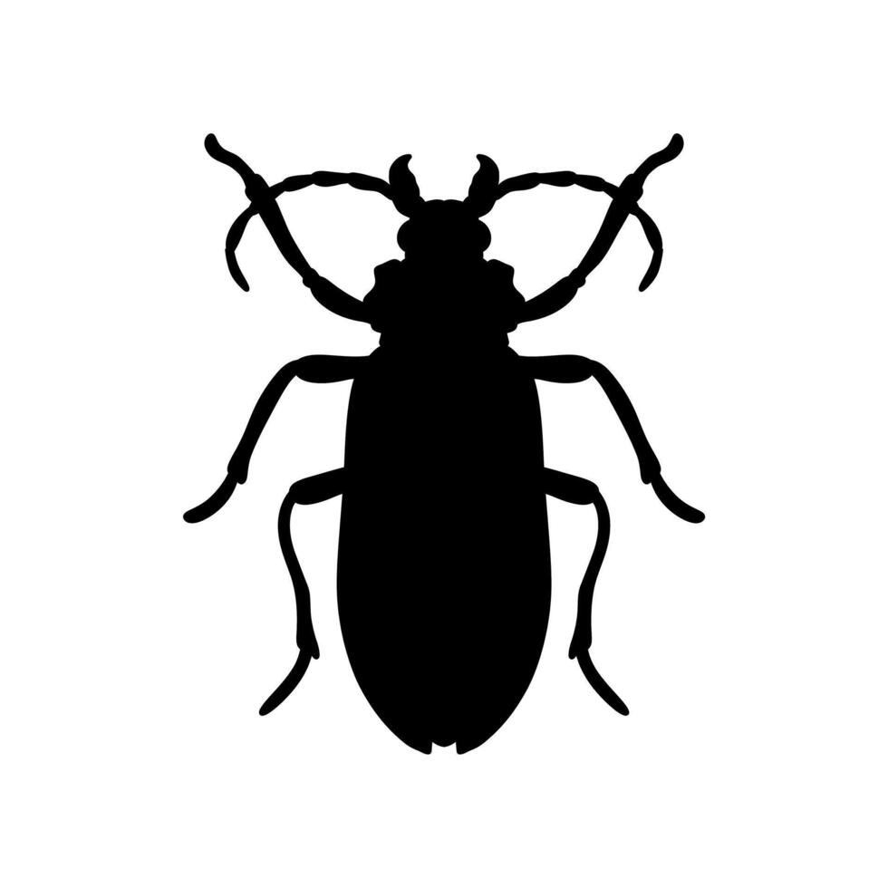 Insect silhouette isolated in white background vector