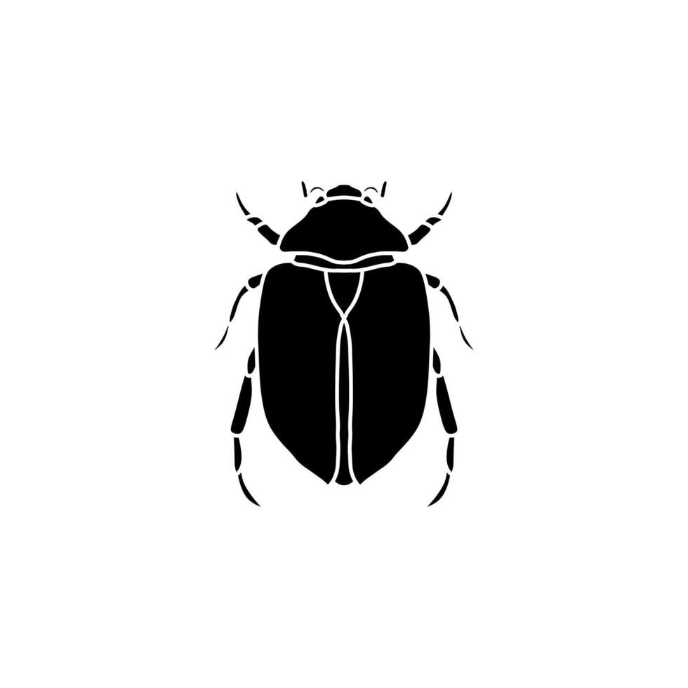 black and white insect isolated on white background vector