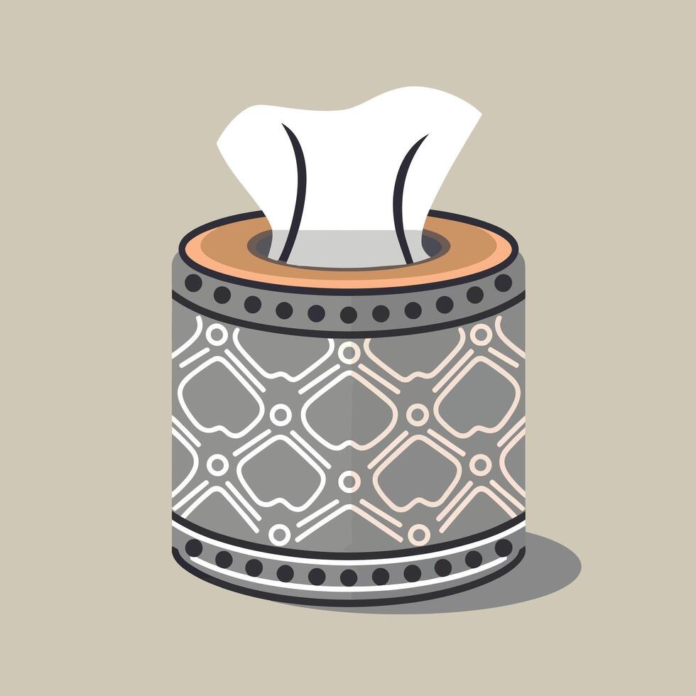 a tissue box with a tissue inside vector