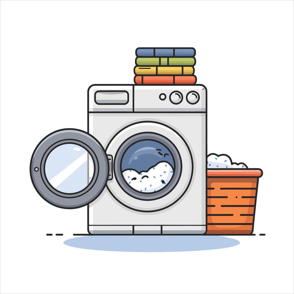 laundry washing machine and washing machine with washing machine and washing machine with washing machine illustration vector