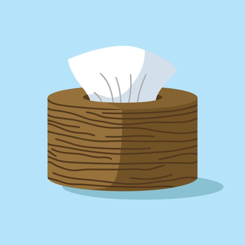 Minimalist Tissue Paper Box and Napkins vector
