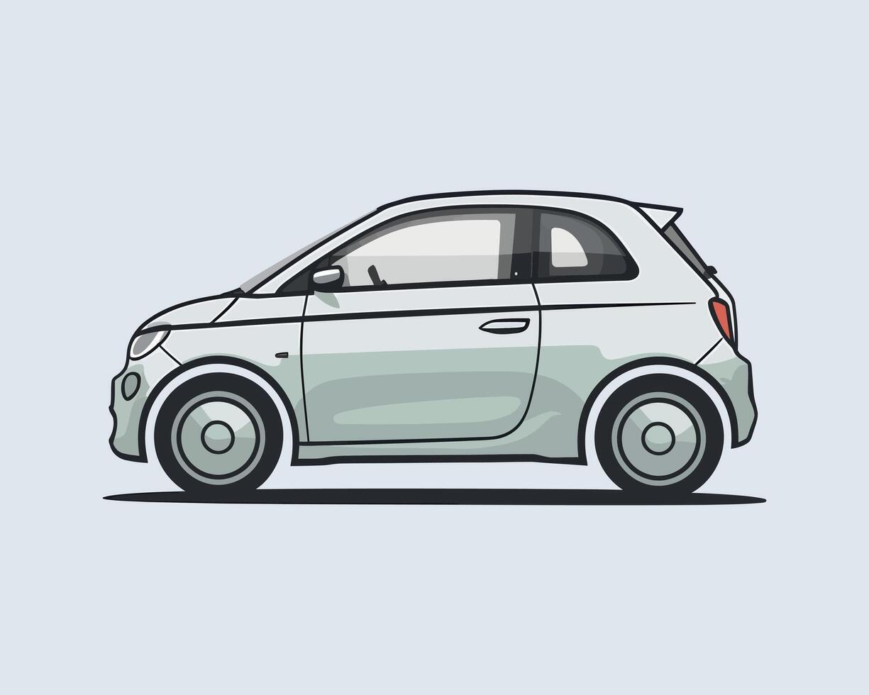 A small car on a light background vector