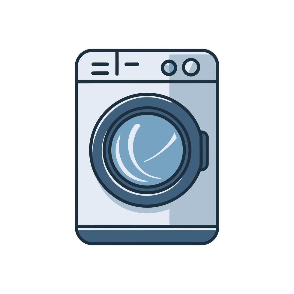 a washing machine icon on a white background vector