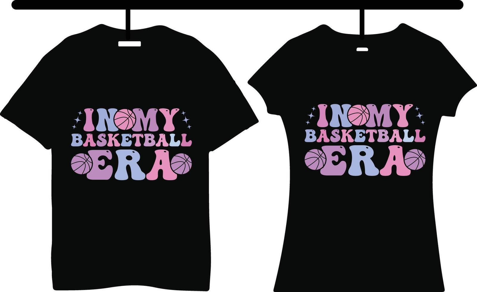 In my Basketball Era sport typography t-shirt design vector