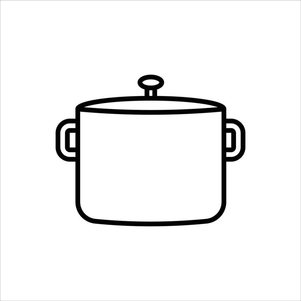 Pot Line Icons Design Elements Illustration vector
