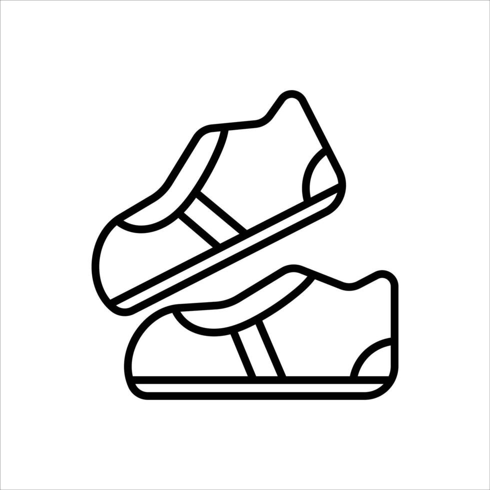 Shoe Line Icons Design Elements Illustration vector