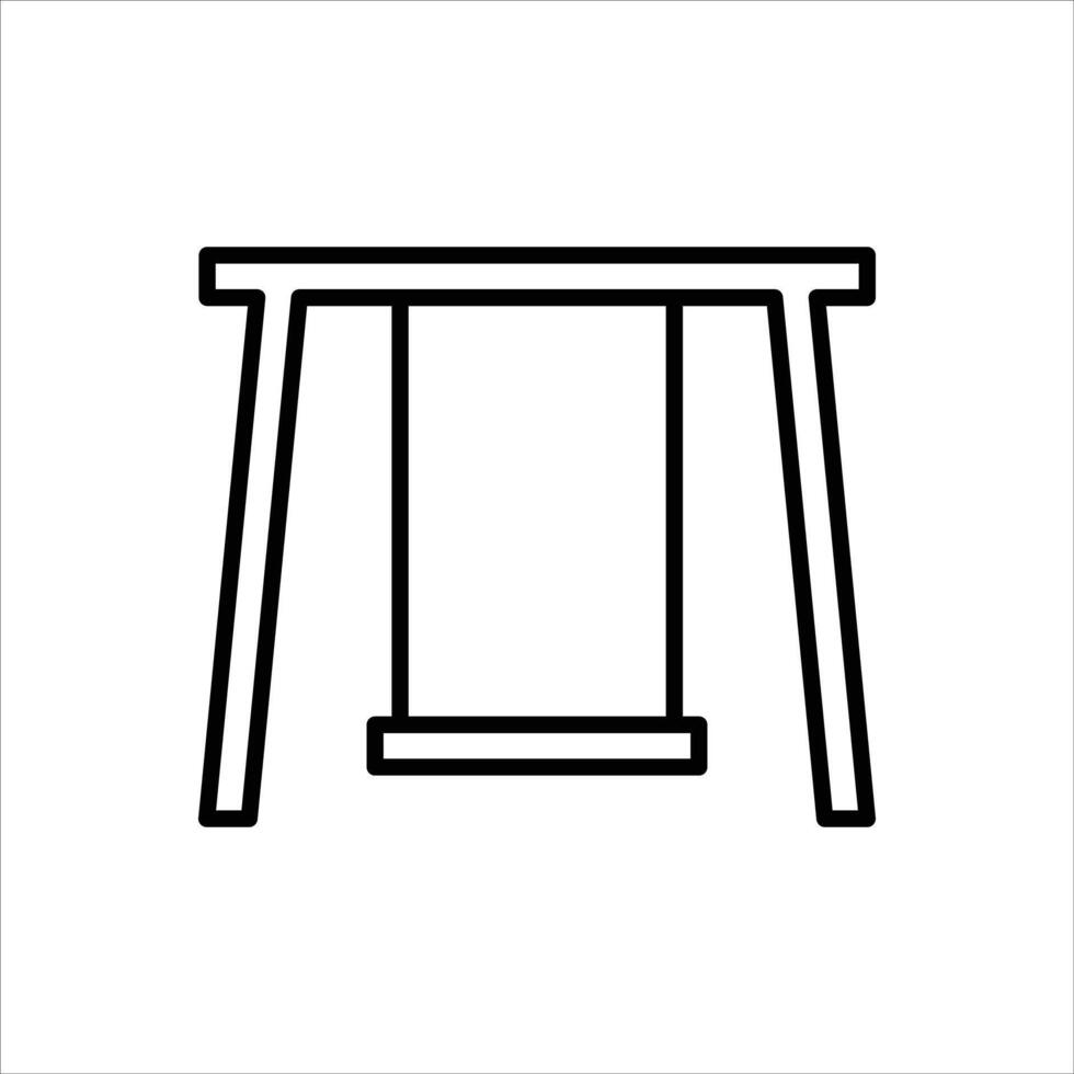 Swing Set Line Icons Design Elements Illustration vector