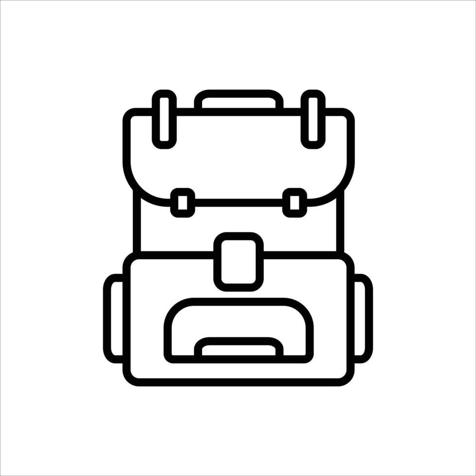 Backpack Line Icons Design Elements Illustration vector