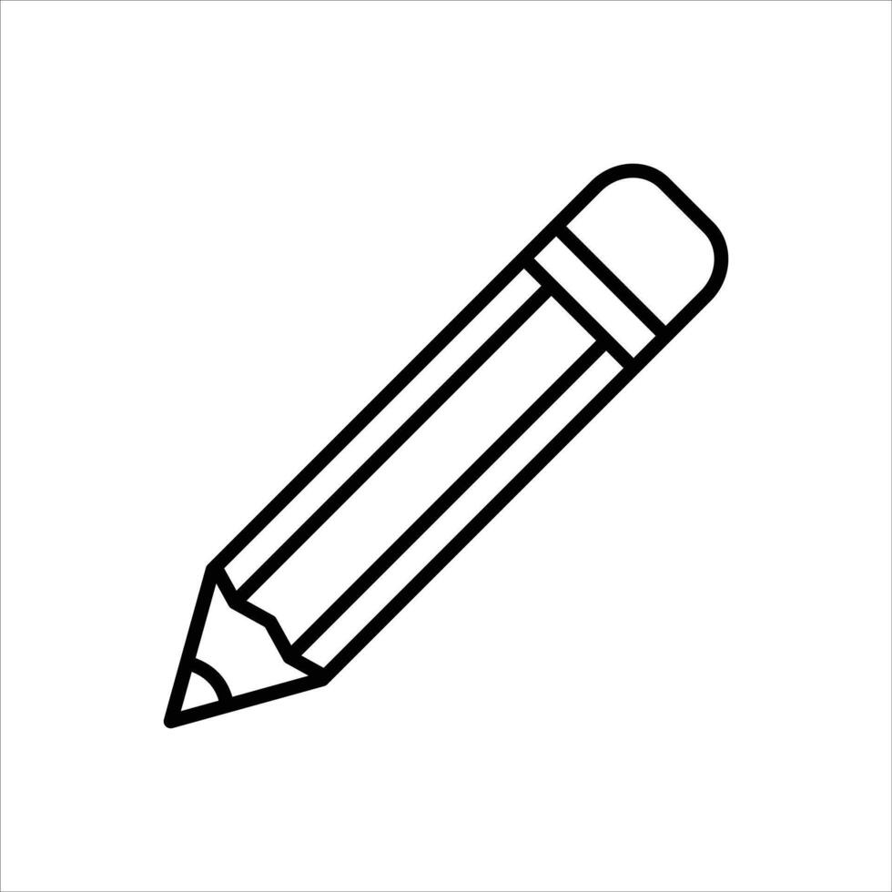 Pencil Line Icons Design Elements Illustration vector