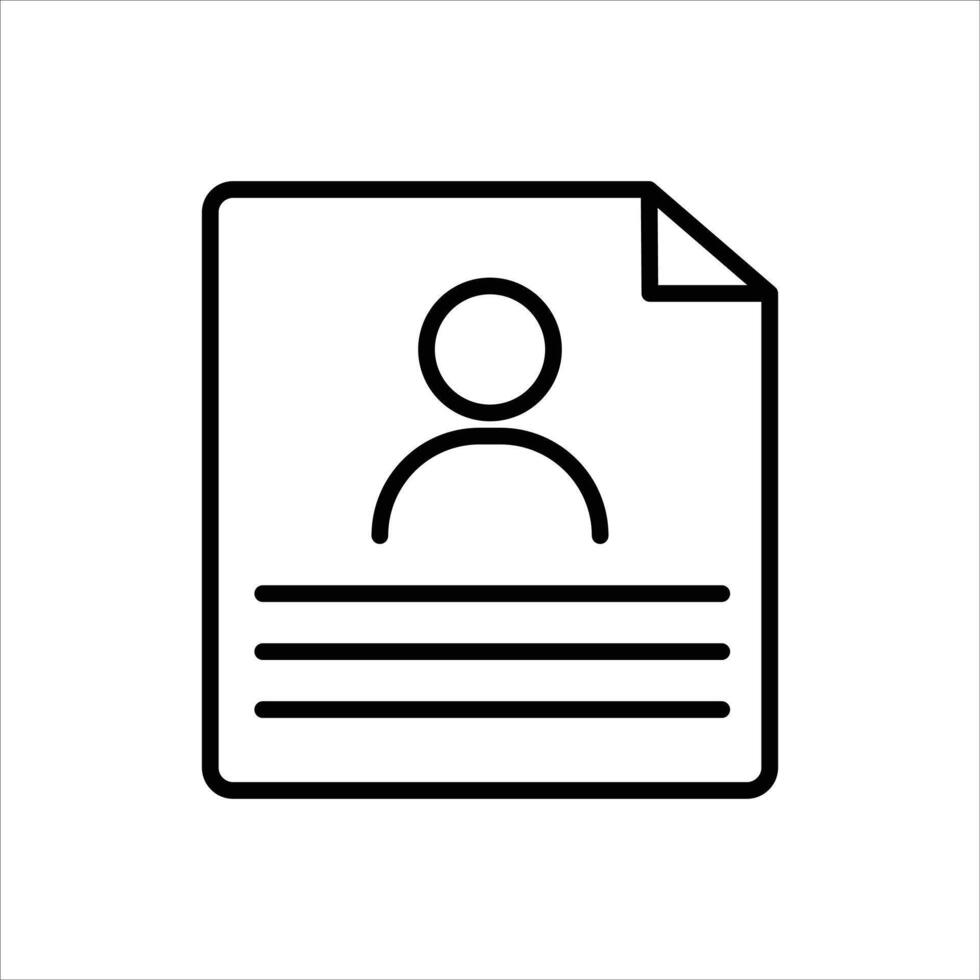 Resume Line Icons Design Elements Illustration vector