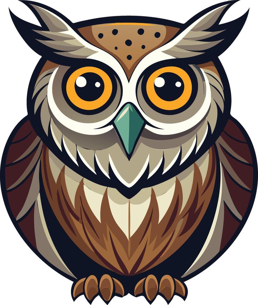 Elegant Owl Available on EPS File vector