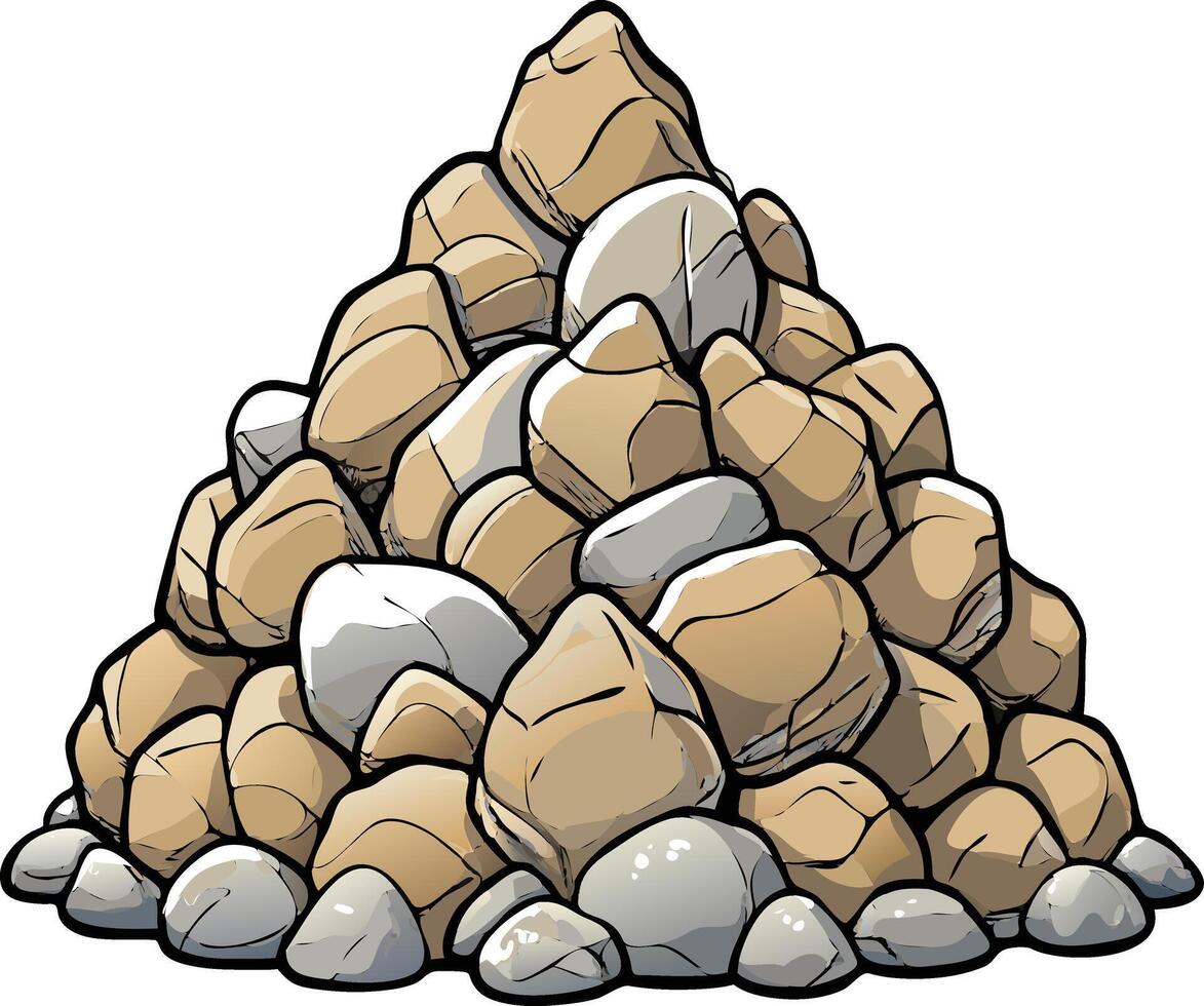 Stacked Rock Formation Available on EPS File vector