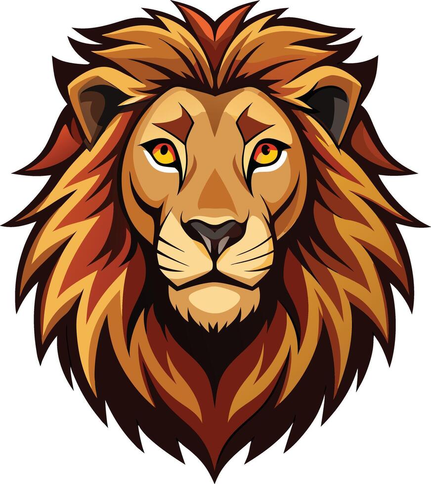 Powerful Lion Head Available on EPS File vector